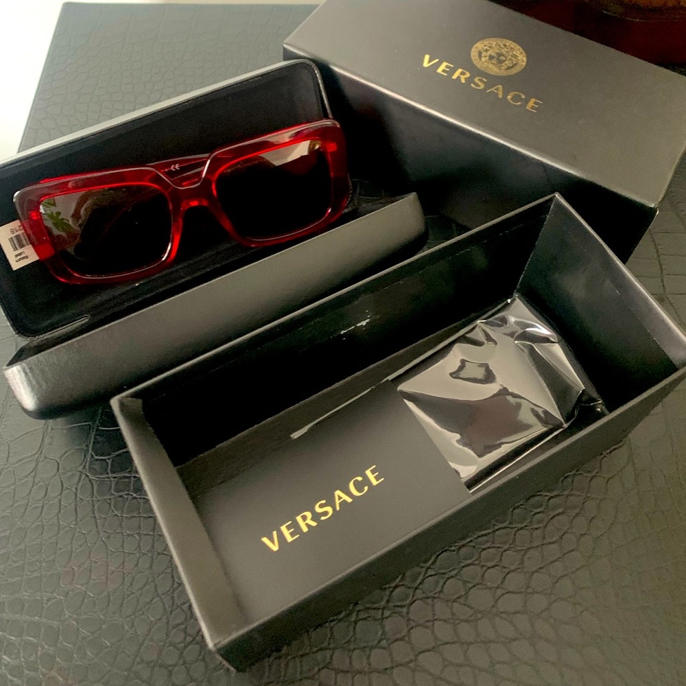 Versace red sunglasses